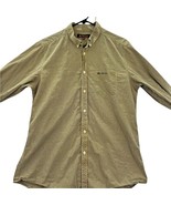 Ben Sherman Mens XL Long Sleeve Button Down Yellow Gold &amp; Blue Plaid Shirt - £19.72 GBP