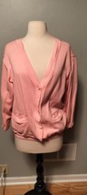 Vintage Active Duty Women&#39;s Cardigan Medium Pink - $12.69