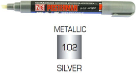 Silver Metallic Liquid Chalk Marker Pen 6mm Chisel Ti P Wet Wipe Zig Posterman 102 - £23.06 GBP
