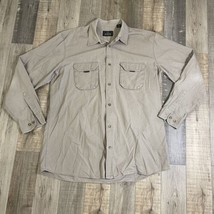 REDHEAD - Khaki Beige Tan Button-up Shirt, Mens XLT TALL XL - £11.74 GBP
