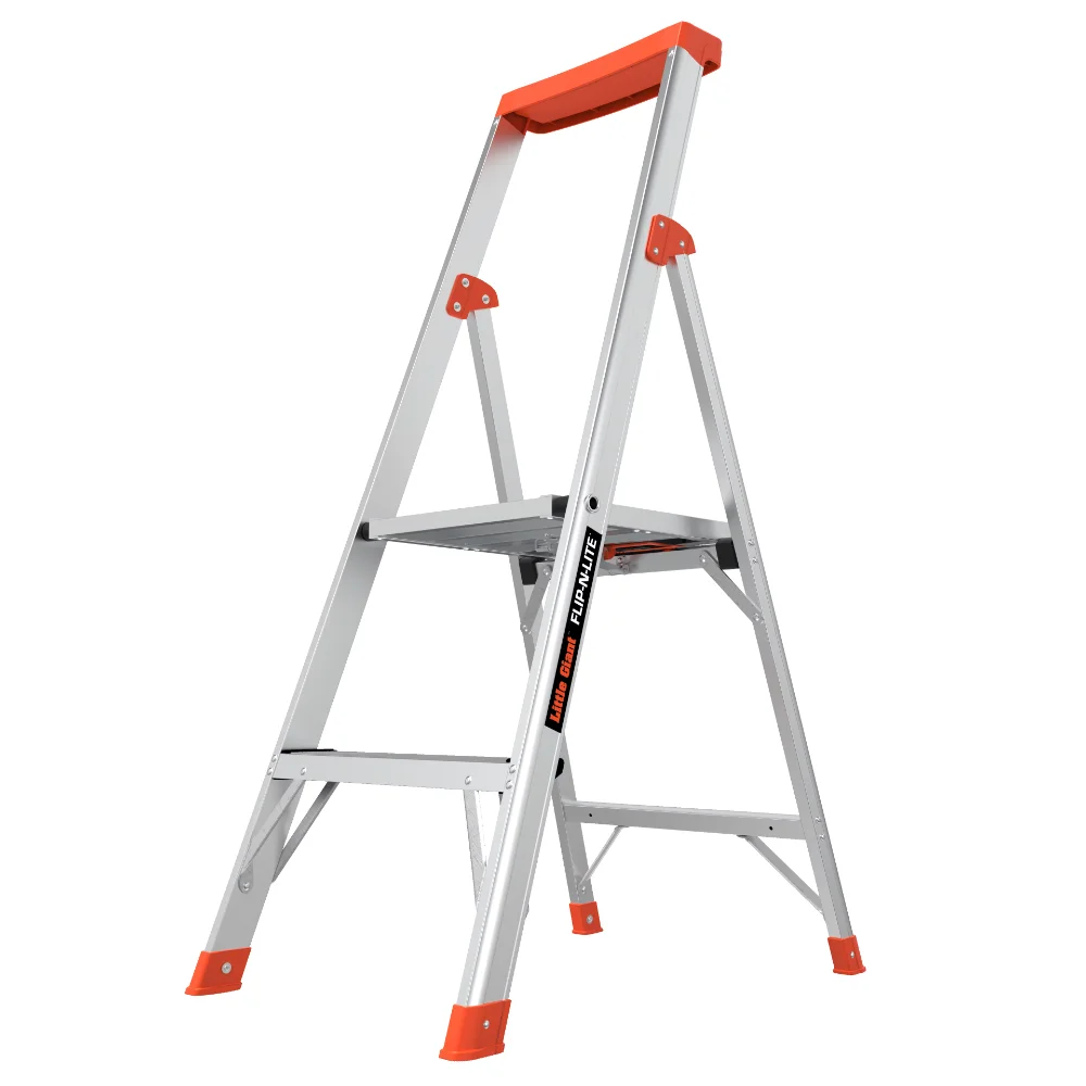 Little Giant Ladder Systems Flip-n-lite 4' Aluminum, Platform 2 Step Ladder, 300 - $174.01