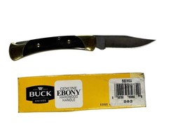 NEW Buck Knives The 55 Folding Pocket Knife Ebony Hardwood Handle 0055BRS-B - £45.44 GBP