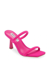 Steve Madden JOY Slide Sandals Hot Pink Tapered Heel Square Toe size 9.5 Barbie - £35.48 GBP