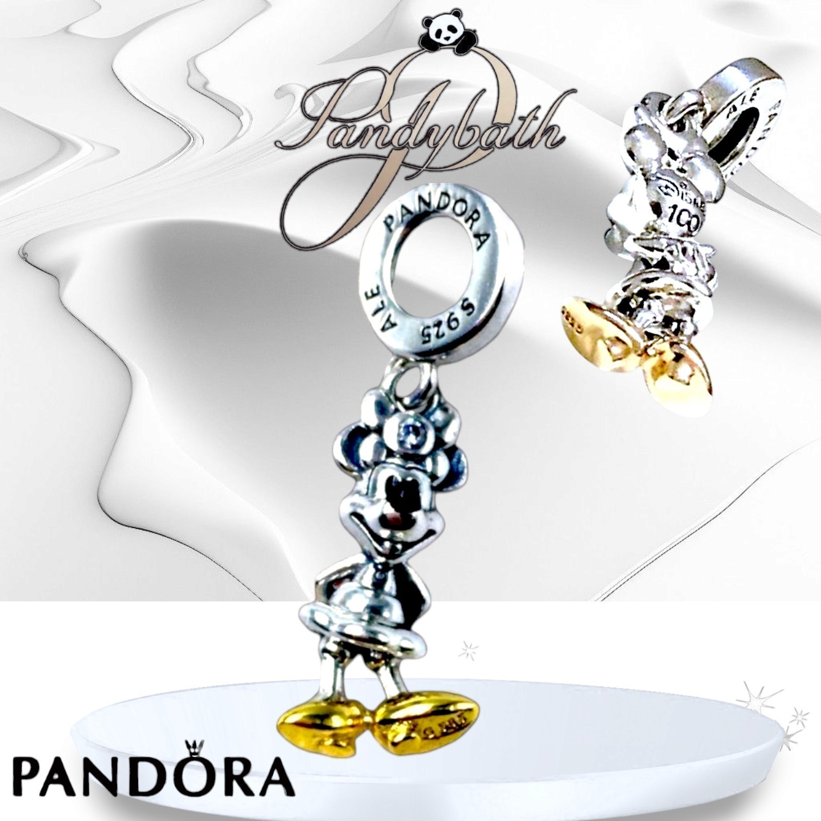 PANDORA Disney 100th Anniversary Minnie Mouse Dangle 792559C01 ...