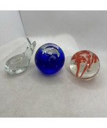 Vintage Paperweight Art Glass Lot of 3 - $24.74