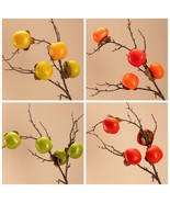 Set of 2 Artificial Persimmon Branches - Lifelike Decorative Stems - £19.92 GBP