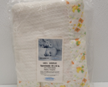 Vintage New Chatham Crib Baby Blanket 40&quot; X 45&quot; White Yellow Acrylic Nyl... - £49.07 GBP