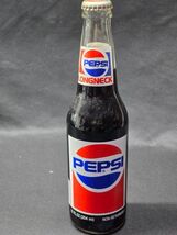 Vintage PEPSI COLA 12 Ounce Longneck 1980s FULL Bottle (NOT RICHARD PETTY!) - $11.98