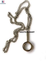 Brass Necklace Magnifier Lens with Chain for Library, Reading Fine Print... - $49.99