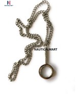 Brass Necklace Magnifier Lens with Chain for Library, Reading Fine Print... - $49.99