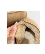 Hand sewn Pure natural Genuine sheepskin wool integrated Unisex slippers - $34.02 CAD