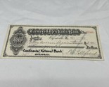 1909 Farmer&#39;s &amp; Merchant&#39;s Bank Check #20343 Continental National Bank  ... - $19.79