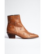 Zadig &amp; Voltaire Tyler Vintage Stars Flash Ankle Boots Brown Leather Sz ... - €254,31 EUR