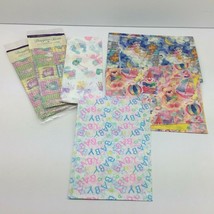 VTG Pattern Tissue Paper Present Gift Wrapping Baby Shower Gender Reveal... - £19.97 GBP