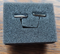 NIB Men Personal Accents Cuff Link Black Dressy Shiny Nice Collectible N... - $19.99