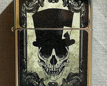 Ace of Spades Skull Top Hat Flip Top Dual Torch Lighter Wind Resistant - $16.78