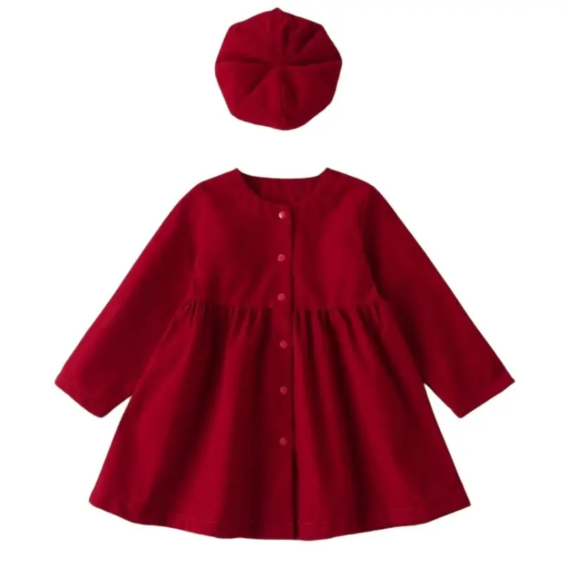 Girls Jacket Winter Stylish Mid-Length Casual Trench Coat Kids Baby Girl Overcoa - £100.39 GBP