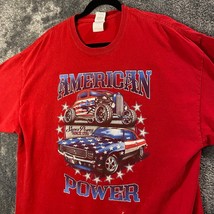 American Power Shirt Mens 2XL XXL Red Muscle Car USA Gildan Ultra Cotton... - $13.89