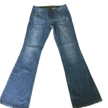 Arizona Jean Company Bootcut Women&#39;s Junior Distressed Jeans Size 5 - 28&quot; Waist - £17.25 GBP