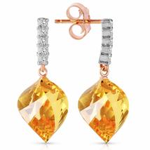 Galaxy Gold GG 14k Rose Gold Chandeliers Earrings with Diamonds and Brio... - £580.56 GBP+