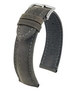 Hirsch Heritage Leather Watch Strap - Anthracite Black - L - 22mm - Shin... - £85.47 GBP
