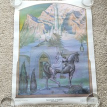 Vintage Lord of the Rings Poster 1976 Steve Hickman The Citadel At Sunri... - $41.14