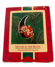 1986 Mouse in the Moon Hallmark Ornament Vintage Handcrafted - £9.01 GBP