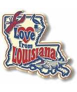 Love from Louisiana Vintage State Magnet by Classic Magnets, Collectible Souveni - $3.83