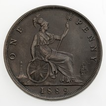 1889 Großbritannien Penny IN XF Zustand Bronze Km #755 - £70.96 GBP