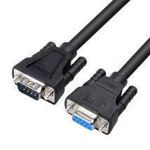 DTech 5ft RS232 Serial Cable Extension Male to Female 9 Pin Straight Thr... - £15.68 GBP