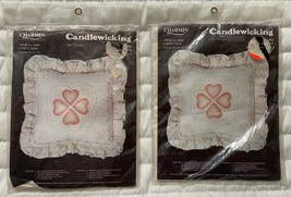 1 VTG Candlewicking Kit &quot;Cupid&#39;s Bow&quot; Pillow Kit 14&quot; x 14&quot; by Charmin + Extra - £21.68 GBP