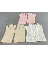 Set Of 3 Bloomingdale’s Women’s Gloves -Pink, Tan - Italy &amp; White Lace -... - €12,68 EUR