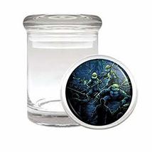 Turtle Warrior Em1 Medical Glass Stash Jar 3&#39;&#39; X 2&#39;&#39; Herb And Spice Stor... - £6.15 GBP