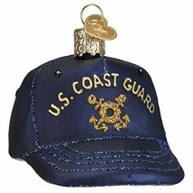 Glass Blown Coast Guard Cap Ornament - $27.99