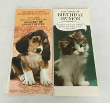 Vintage humorous cute animals Birthday and get well greeting card books  - £19.32 GBP