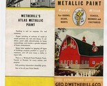 Wetherill&#39;s Atlas Metallic Paint Brochure with Paint Chip Color Samples - $17.82