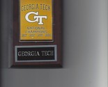 GEORGIA TECH YELLOW JACKETS CHAMPIONS PLAQUE FOOTBALL NCAA NATIONAL CHAMPS - $4.94
