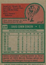 1975 Topps Mini Dave Duncan 238 Indians VG - £0.79 GBP