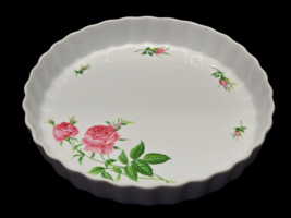 CHRISTINEHOLM Porcelain ROSE 9.5&quot; Quiche Bowl Dish - Microwave &amp; Dishwas... - $23.99 CAD