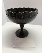 Vintage Indiana Glass,Tear Drop Frosted Black, Compote,Stem Foot Pedesta... - $562.28 MXN
