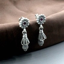 Traditional Style Real 925 Sterling Silver Oxidized Women Earrings - £20.54 GBP