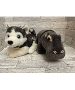 Miyoni Aurora Siberian Husky Dog Wolf Hippopotamus Hippo Stuffed Animal ... - £11.79 GBP