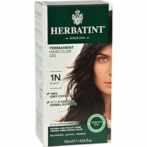 Herbatint Permanent Herbal Haircolour Gel 1N Black - 135 mL - £16.48 GBP