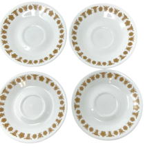 Corelle Corning Butterfly Gold Saucer Plates 6&quot; Diameter Set of 4 - $14.95