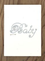 Silver Glitter Baby Script Greeting Card - $10.50