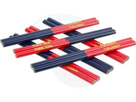 Pack of 12 Carpenter Bi-Color Constriction Drywall Marking Tool Pencil - £6.24 GBP