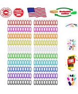 Durable Plastic Key Tags Set of 200 - Assorted Colors with Split Ring Ke... - $23.90 CAD