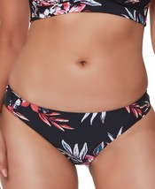 MSRP $44 Bar III Floral-Print Hipster Bikini Bottoms Black Size Large - £14.99 GBP