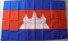 CAMBODIA INTERNATIONAL COUNTRY POLYESTER FLAG 3 X 5 FEET - £6.68 GBP