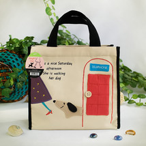 [Dog At Phone Booth] Lunch Tote  (8.7*8*4.4) - $13.99